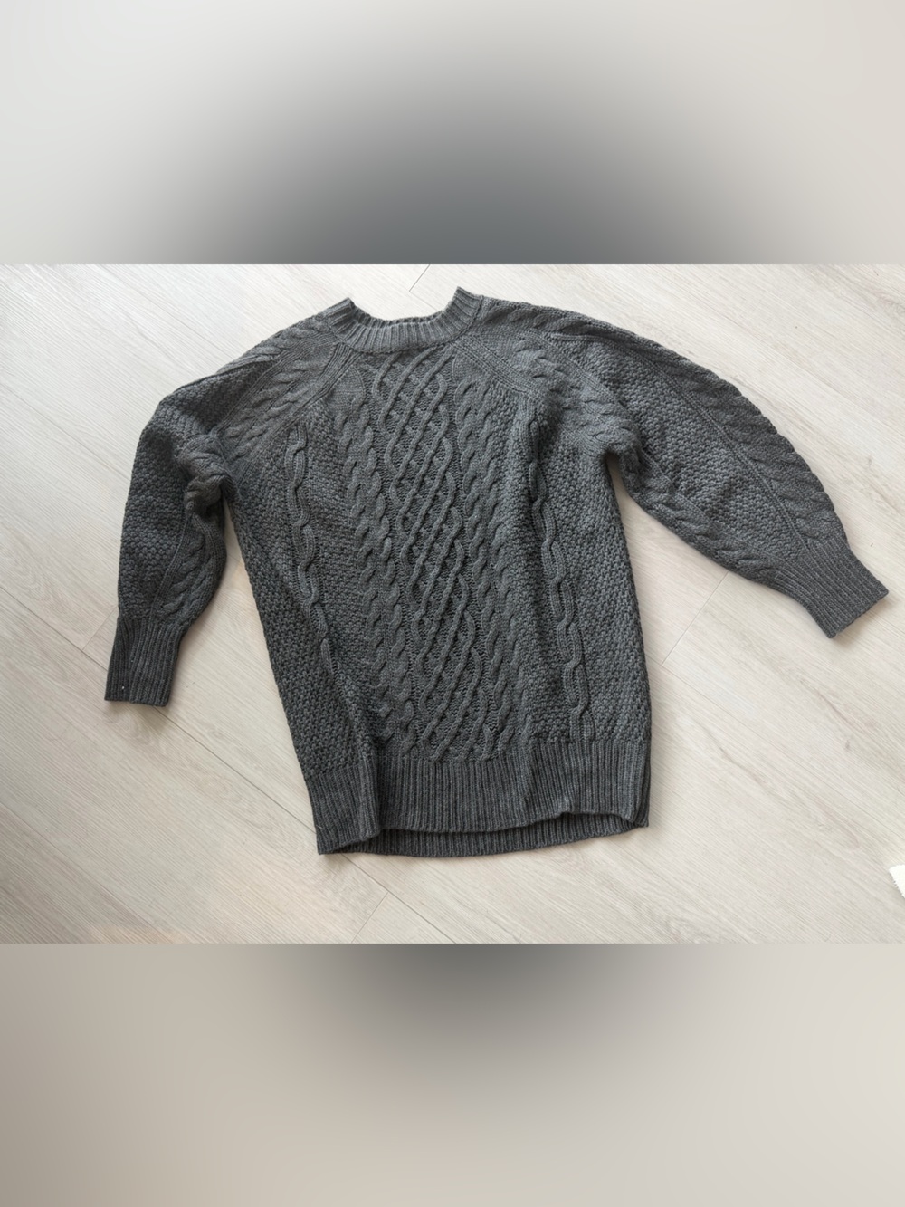 BNWOT Cozy Cable Knit Women's Sweater in Dark Gray